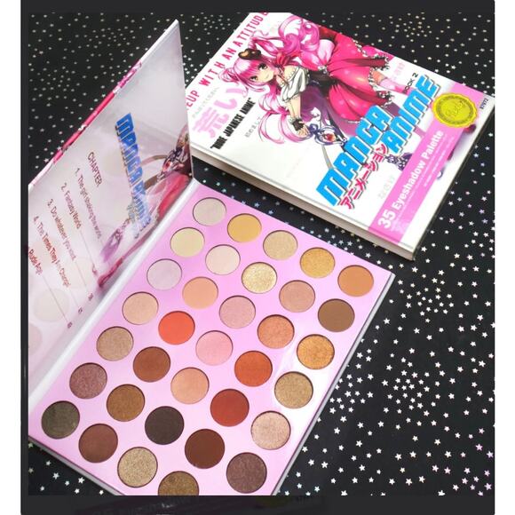 NEW Rude Cosmetics Manga Anime EYE SHADOW PALLET 35 Colors Make Up Book 2 NIP! - Picture 2 of 7